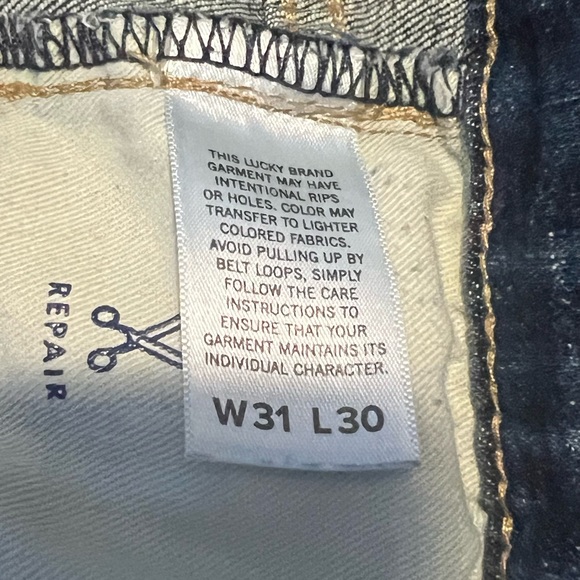 Lucky Brand 223 Straight Jeans Men’s 31x30 Distressed Denim - Picture 6 of 7